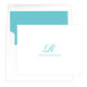 Elegant Script Initial Folded Note Cards Image 3 of 3